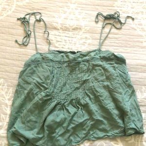 Spaghetti strap crop top blouse